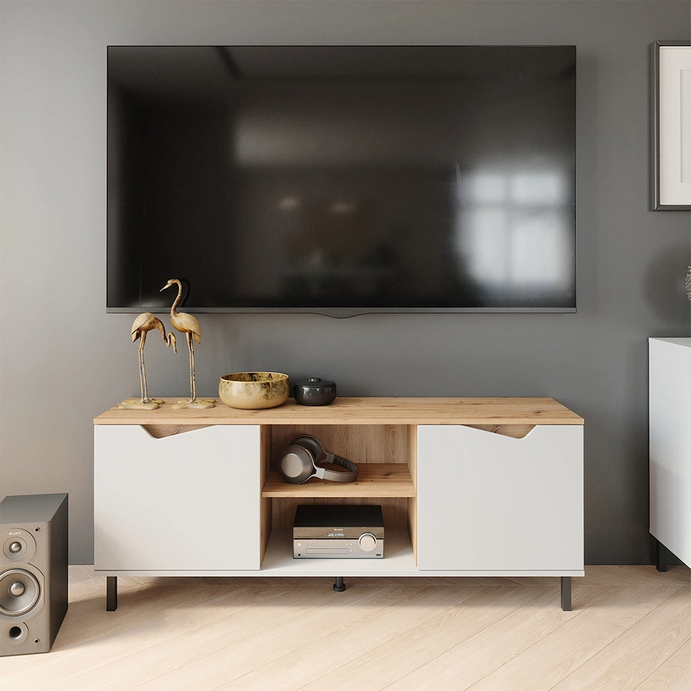 Vicco Mobile tv Bianco/Artisan 150 x 60 cm con 2 porte