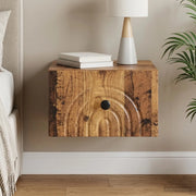 Mobiletto da notte a muro Legno antico 33 x 34,5 x 20 cm 898101