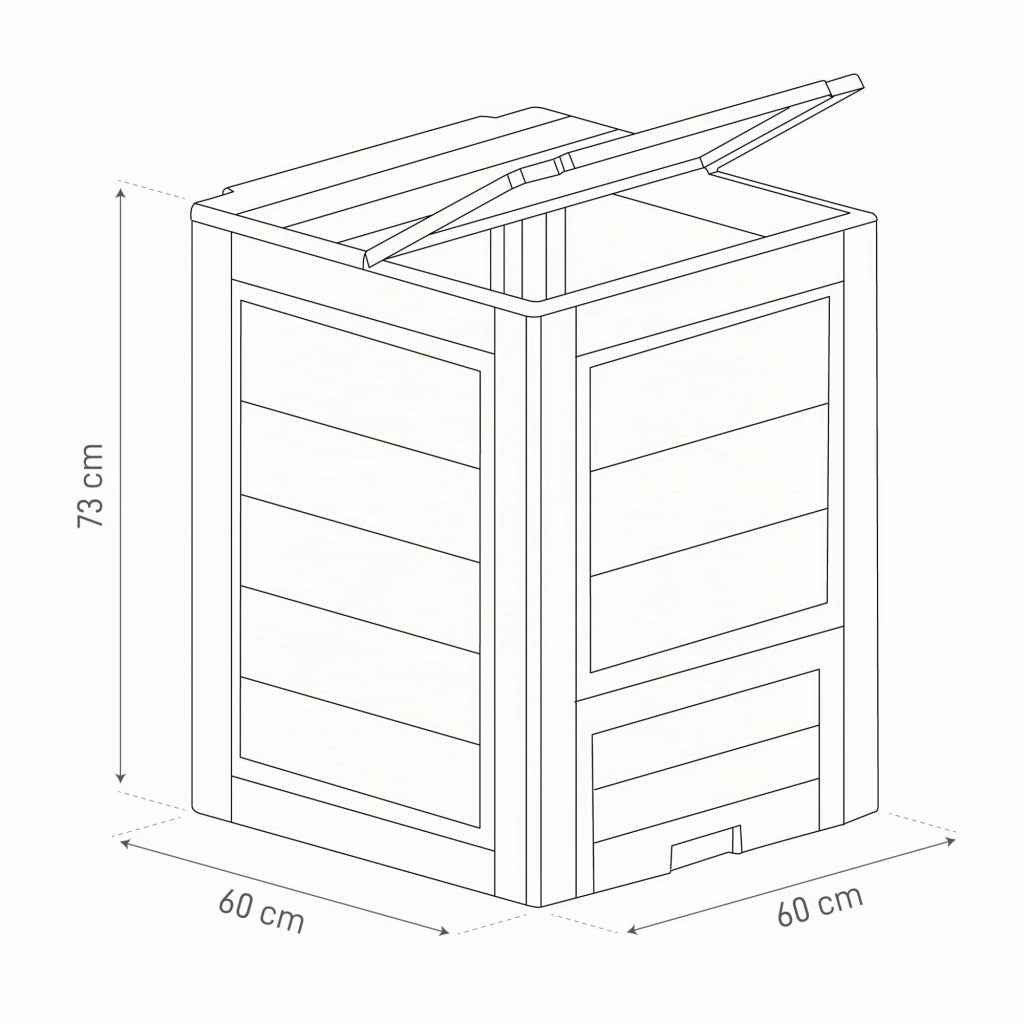 Compostiera da Giardino Ambition 260 Litri in Plastica Riciclata