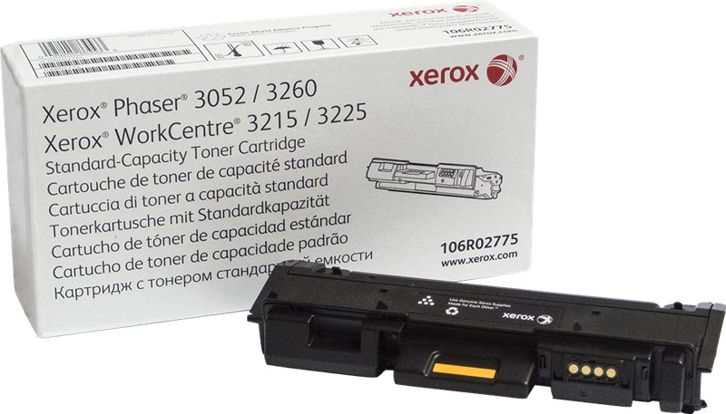 Xerox Cartuccia toner Nero a Capacità standard da 1500 Pagine per Phaser® 3052/3260, WorkCentre® 3215/3225 (106R02775)
