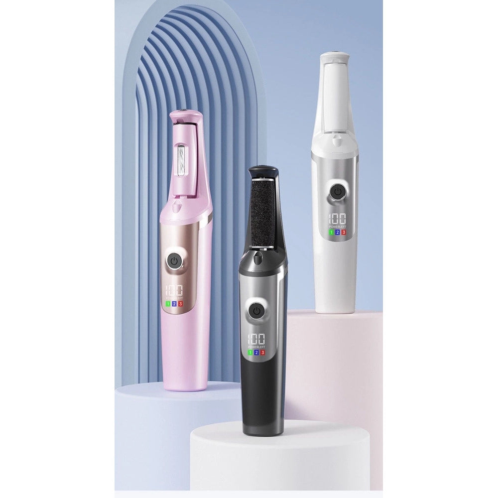 Trade Shop - Bacchetta 3in1 Rimuovi Calli Elettrico Lima Ricaricabile Strumenti Per Pedicure Manicure -