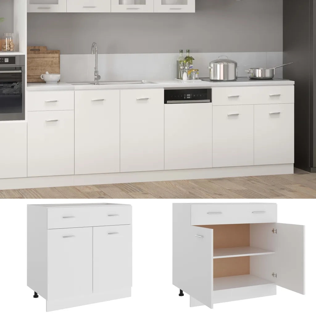 Mobile Inferiore Cassetto Bianco 80x46x81,5cm Legno Multistratocod mxl 102927