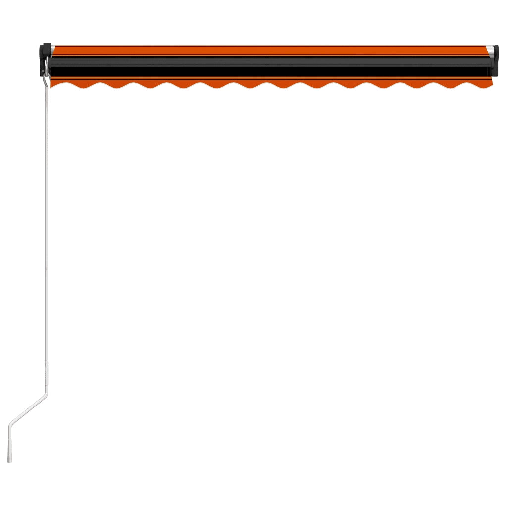 Tenda da Sole Retrattile Manuale 300x250 cm Arancione e Marrone 3055187