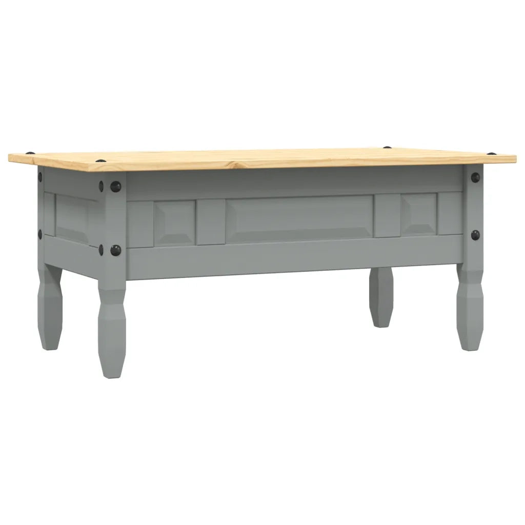 Tavolino CaffÃ© Pino Messicano Corona Range Grigio 100x60x45cm cod mxl 10063