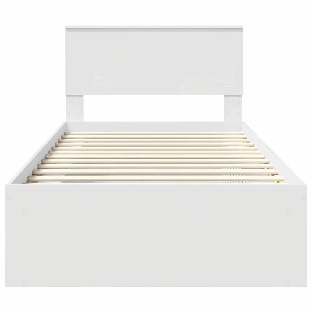 Struttura del letto Bianco 100 x 200 cm Pino massello