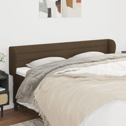 Testiera ad Orecchio-Testata con Orecchie Marrone Scuro 163x23x78/88 cm in Tessuto 161684