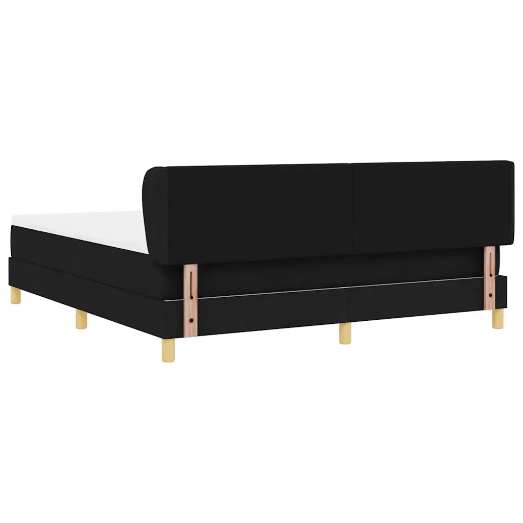 Letto a molle con materasso Nero 180 x 200 cm Tessuto 3340229