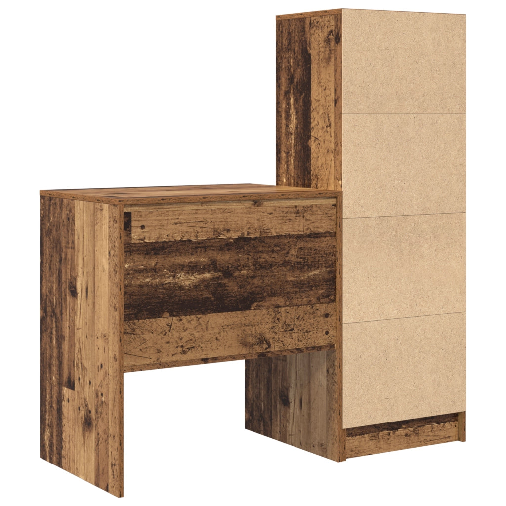 Scrivania con spazio di archiviazione Legno Vecchio Legno ingegnerizzato