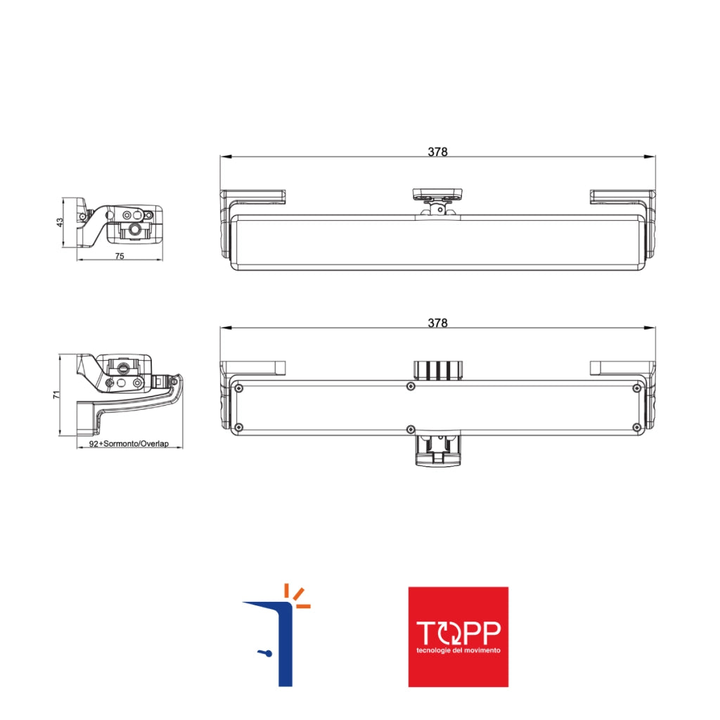 3A90010 ATTUATORE A CATENA C15 230V - 300 N PER FINESTRE VASISTAS E LUCERNARI COLORE NERO. TOPP