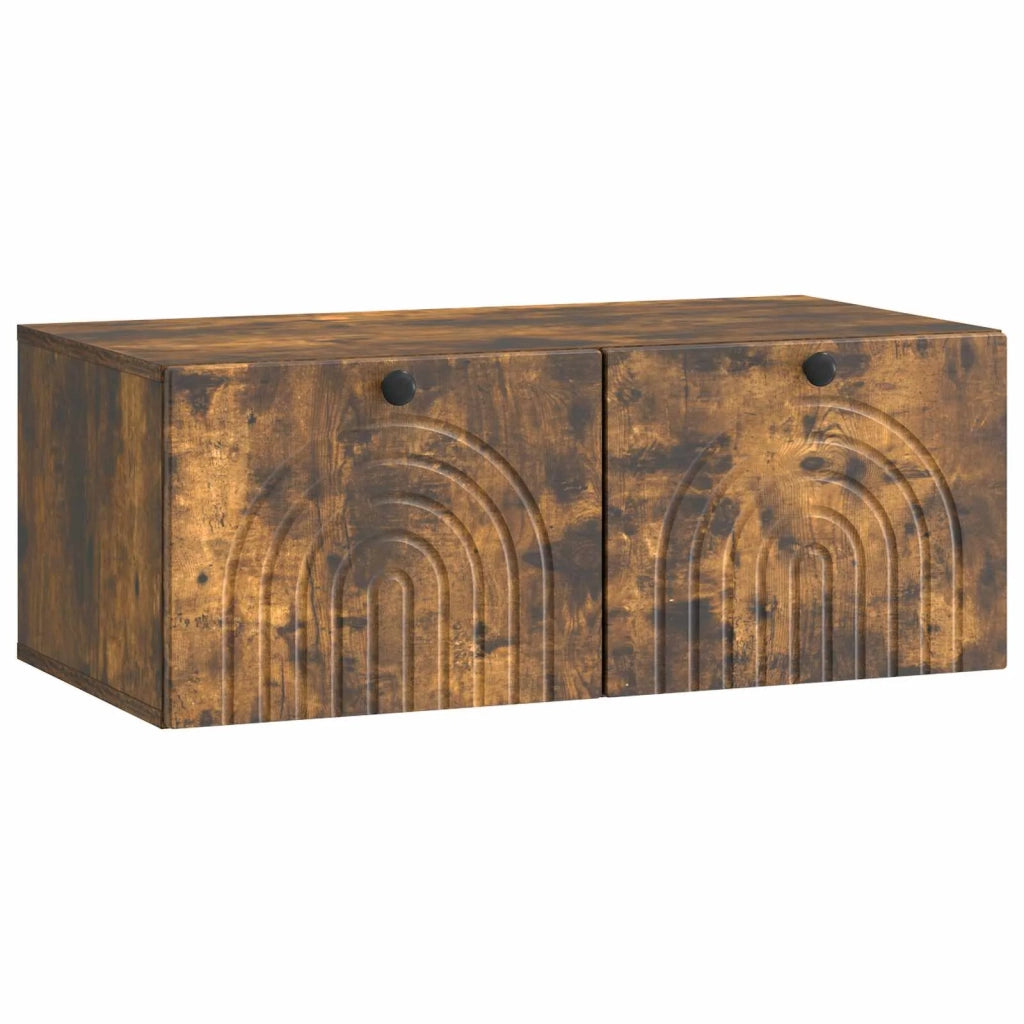 Mobile Porta TV da Muro Rovere Fumo 78,5 x 41 x 30 cm