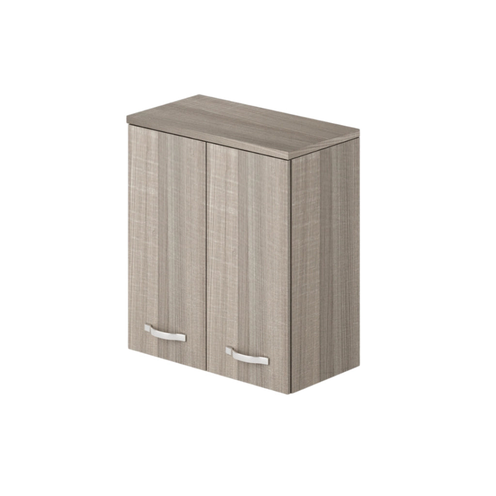 Pensile per lavanderia 2 ante con ripiano colore Olmo H77x71x38cm