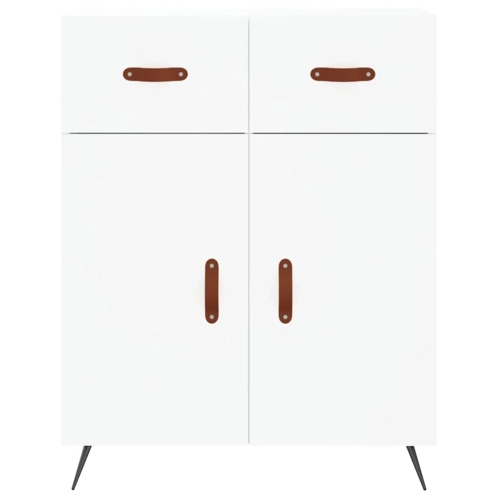 Buffet credenza cassettiera mobiletto mobile contenitore organizer cucina soggiorno salotto alto 69,5 x 34 x 180 cm legno ingegnerizzato bianco 02_0032671