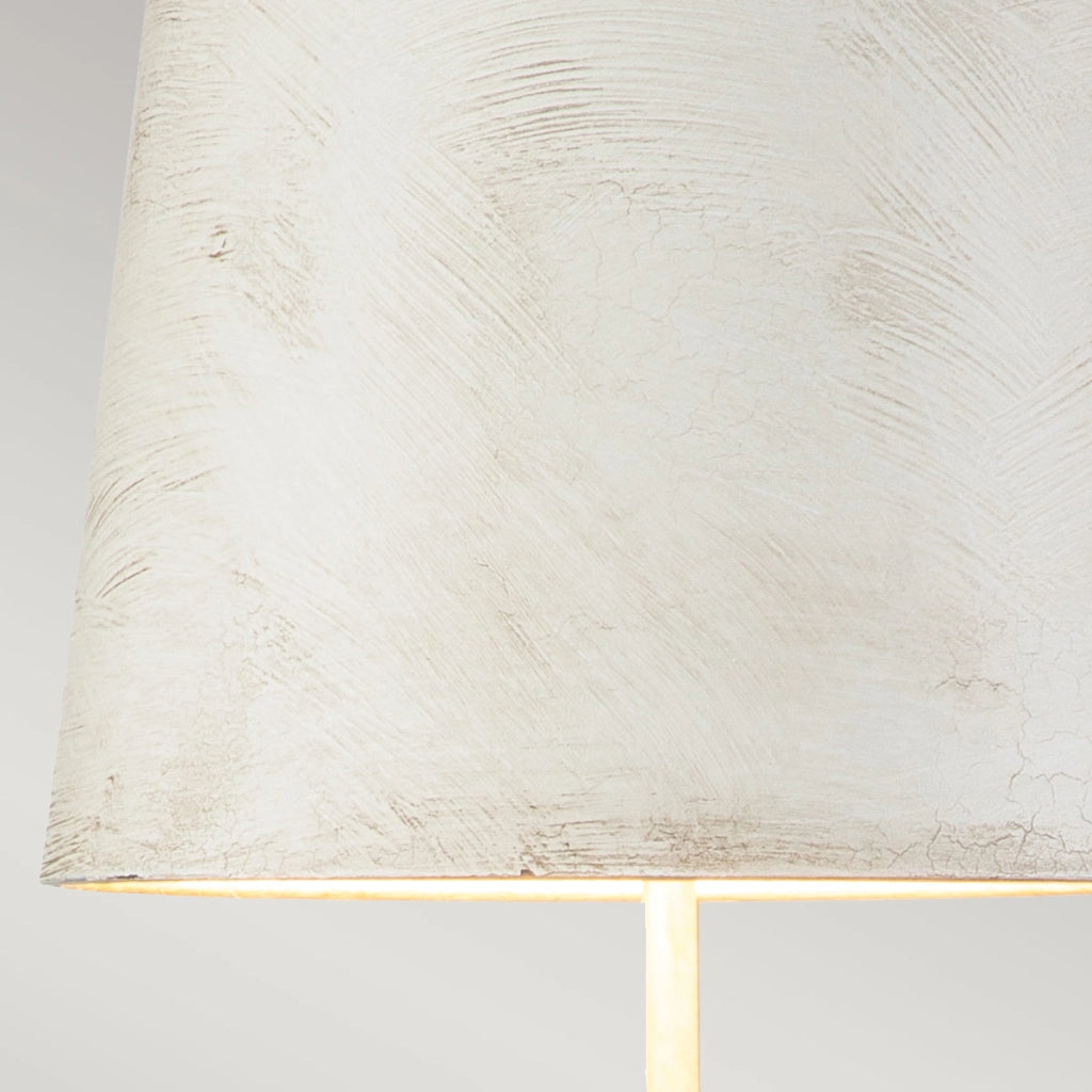 Lampada da tavolo Art Déco resina bianca Swirl E27 Flambeau