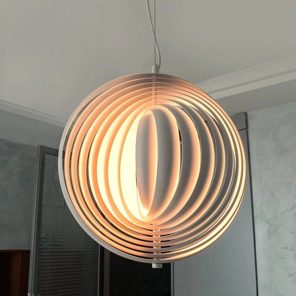 Trade Shop - Lampada A Sospensione 3d Geometrico Cerchio E27 Lampada Regolabile Pendente Lp-85b -