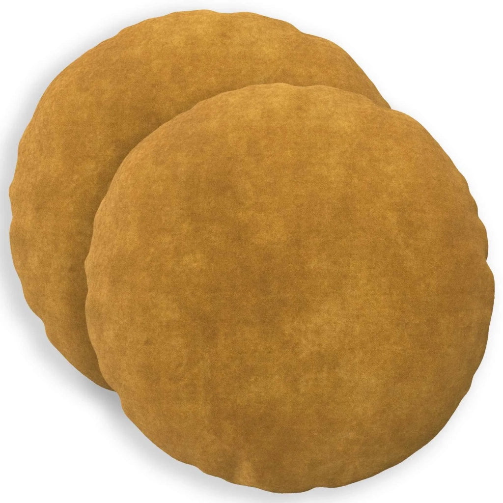 Federa 2 pcs HEERLEN Giallo Ø 50 cm Fleece in microfibra 922653