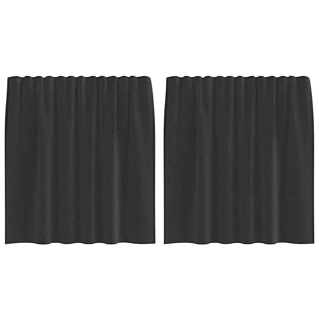 Tende in Voile con Linguetta 2 pz Nero