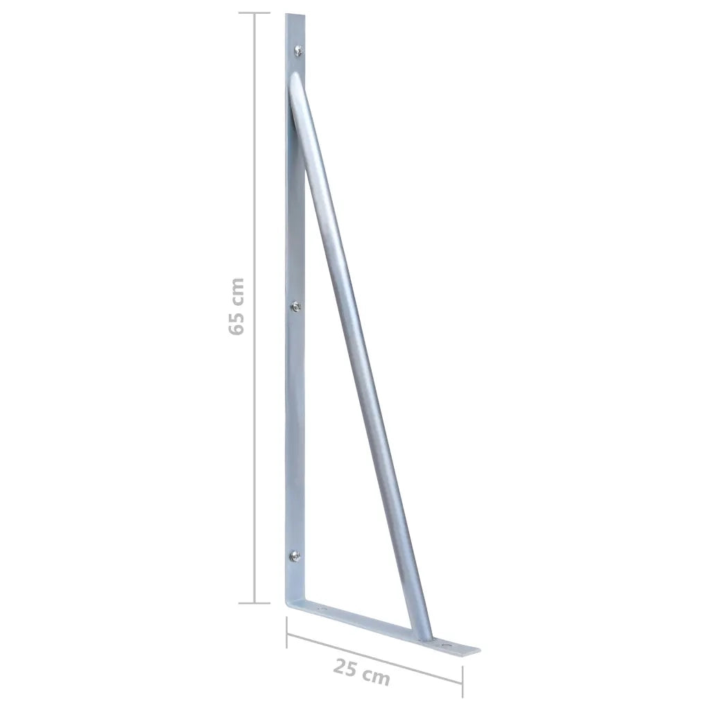 Staffe di Supporto per Recinzione 3 pz in Acciaio Zincato CFW5744355