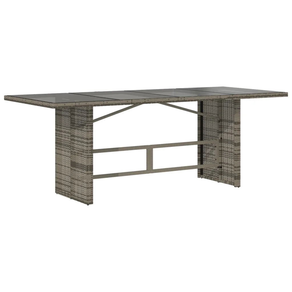 Set da Pranzo da Giardino 7 pz con Cuscini in Polyrattan Grigio 3213532