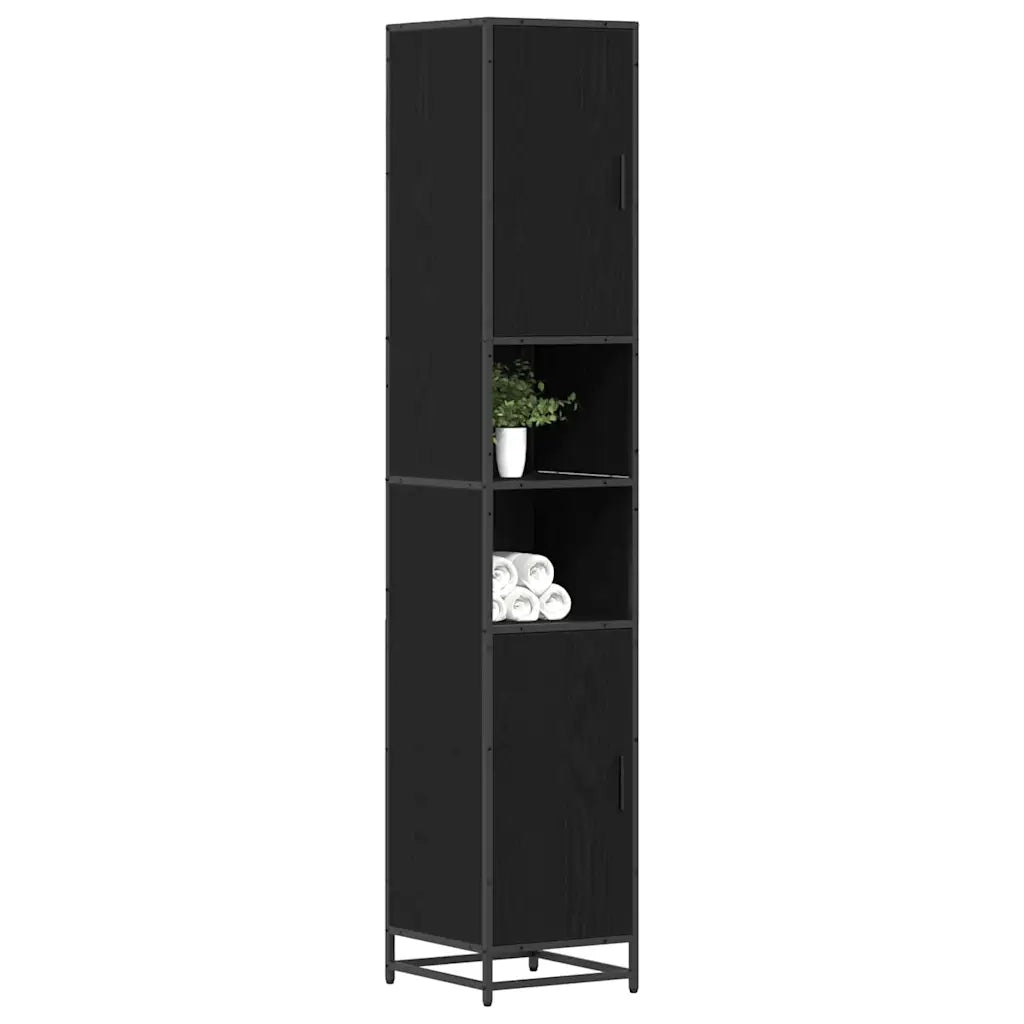 Set di mobili per il bagno Rovere Nero 35 x 37,5 x 188,5 cm 3402319