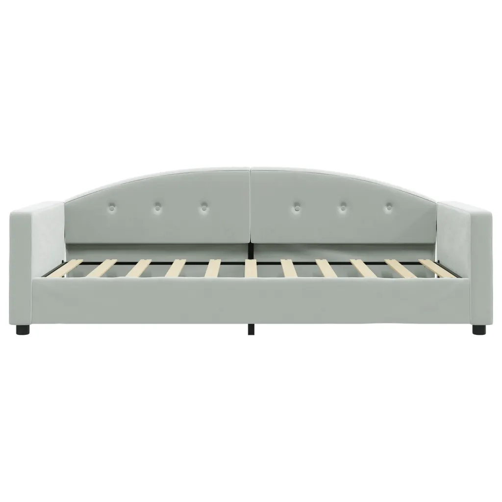 Letto da Giorno Grigio Chiaro 90x190 cm in Vellutocod mxl 81892