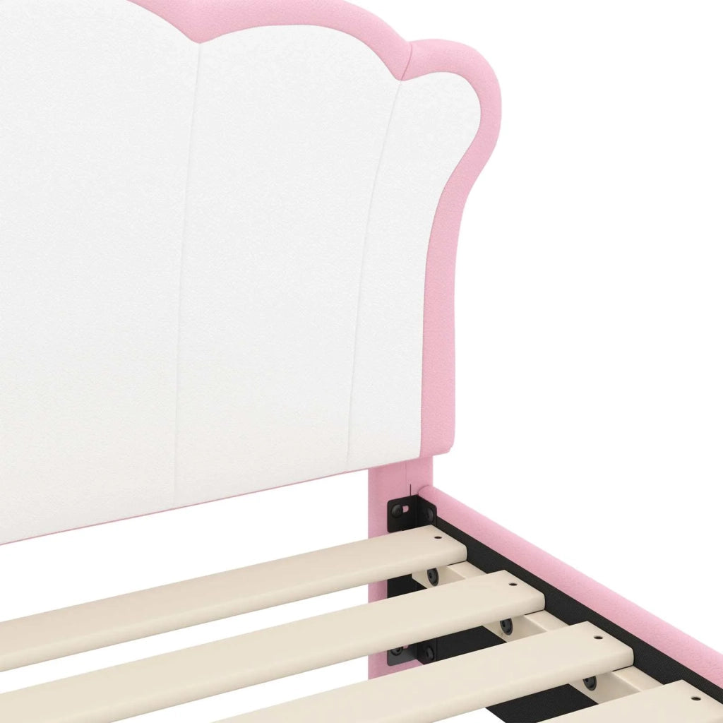 Struttura letto bambini con testata-Giroletto per bambini Rosa 90 x 190 cm PU 744255