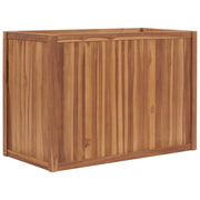 Aiuola rialzata per piante e fiori 100 x 50 x 70 cm legno massello di teak 02_0000900