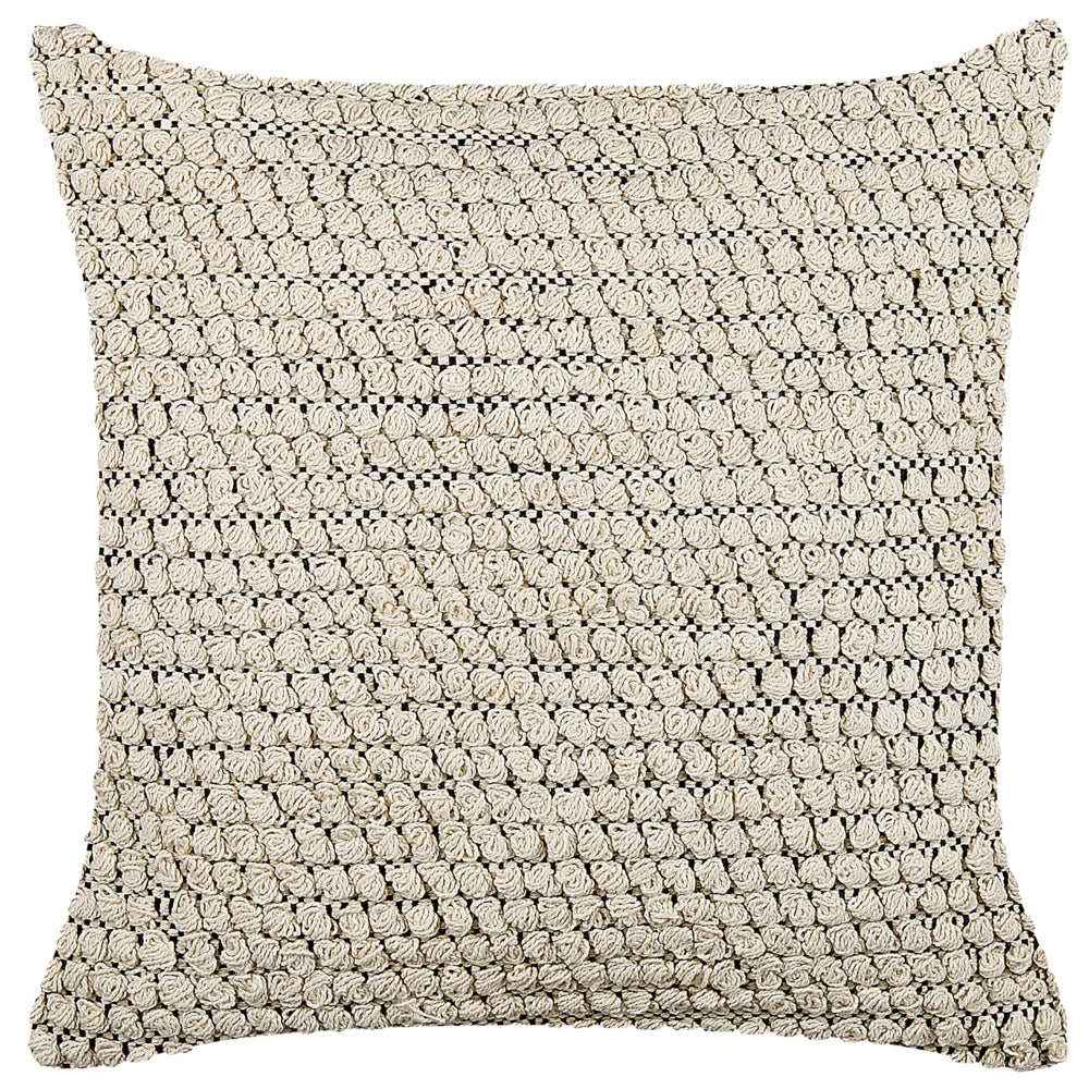 Set di 2 cuscini decorativi in cotone 45 x 45 cm federa stile boho tinta unita