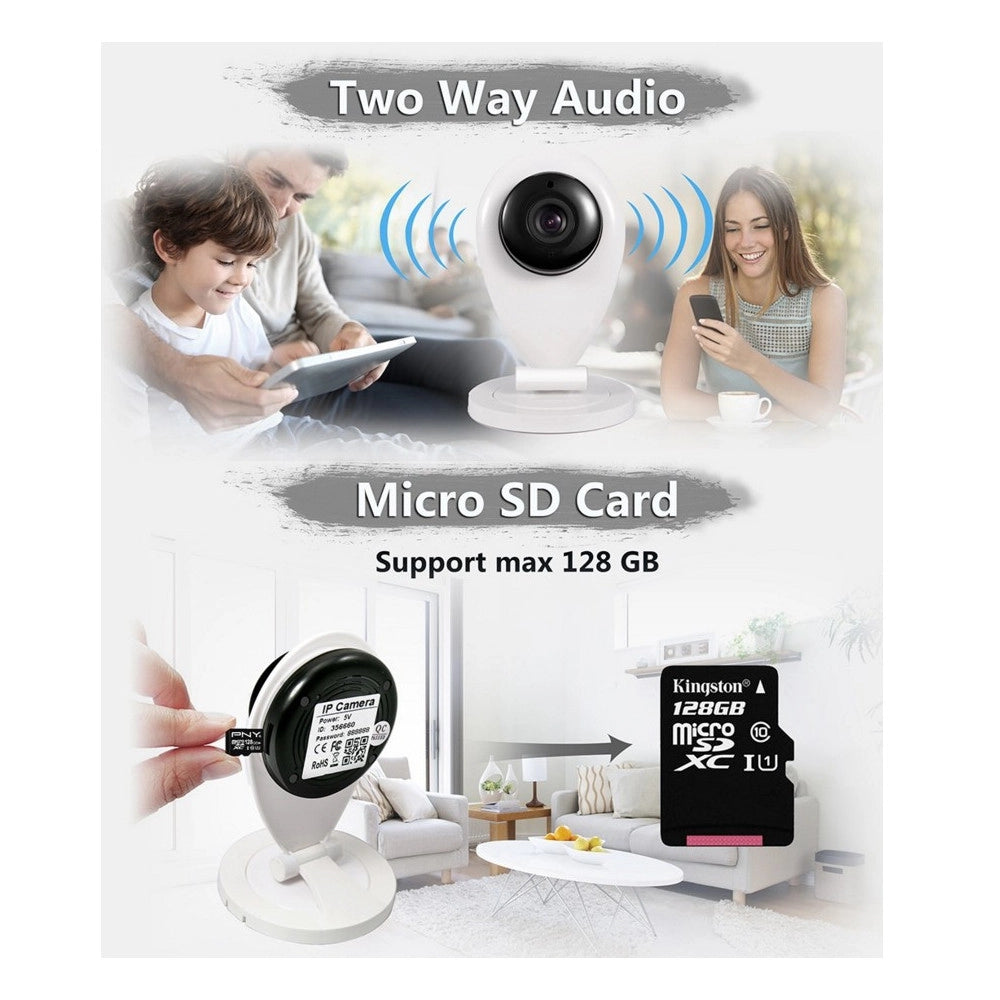 Trade Shop - Mini Ip Wifi Sd Dvr Wireless Camera Wifi Hd Ir Smartphone Audio Cam Baby Monitor -