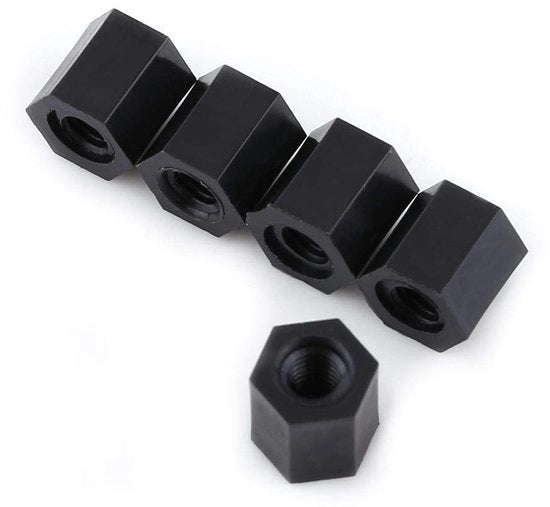 Spaziatore in nylon a dadi esagonali con filetto femmina M3 * 8 - Corrosione e isolamento - Nero - Idoneo per circuiti stampati