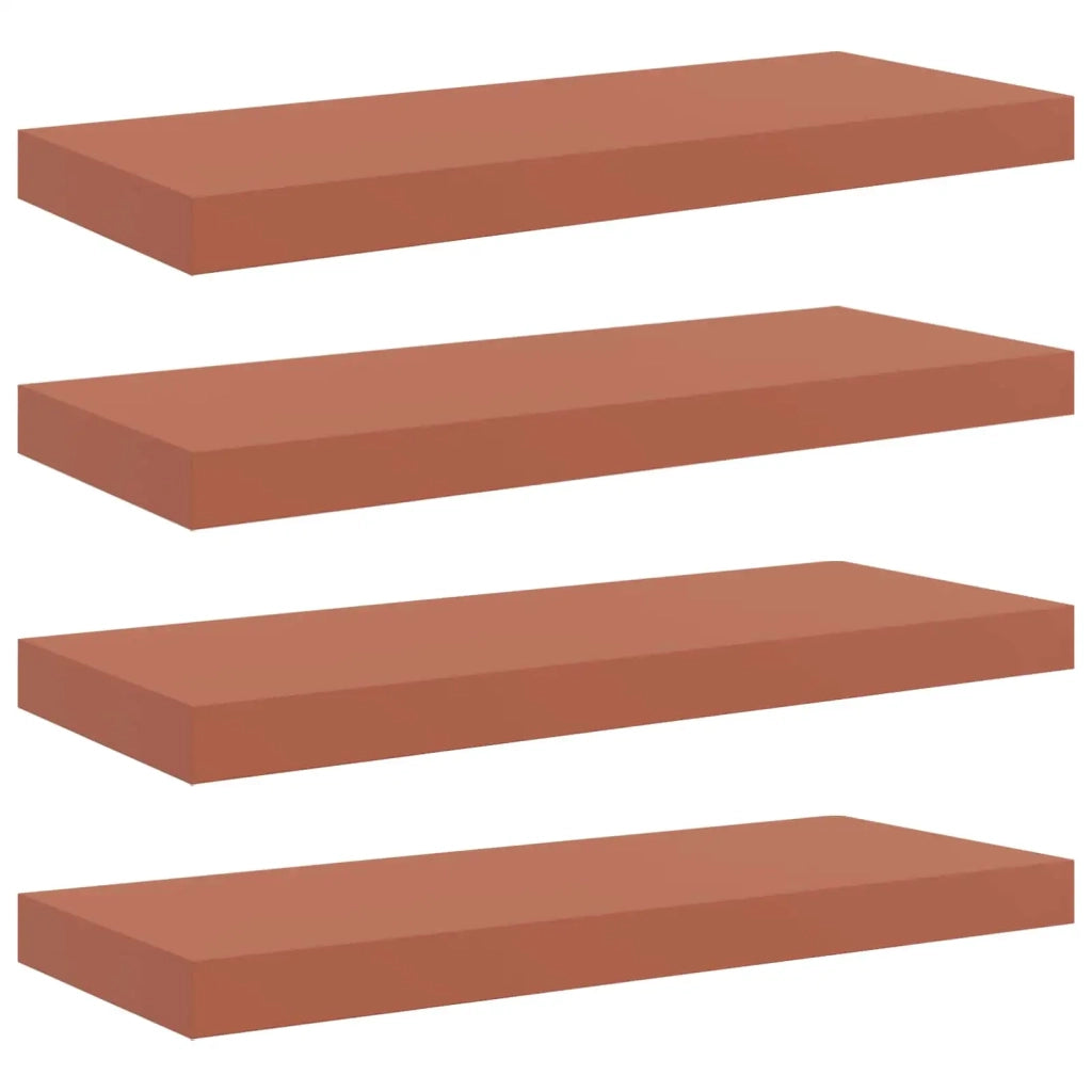 Scaffale da parete 4 pcs Rosso 60 x 23 x 4 cm Legno multistrato