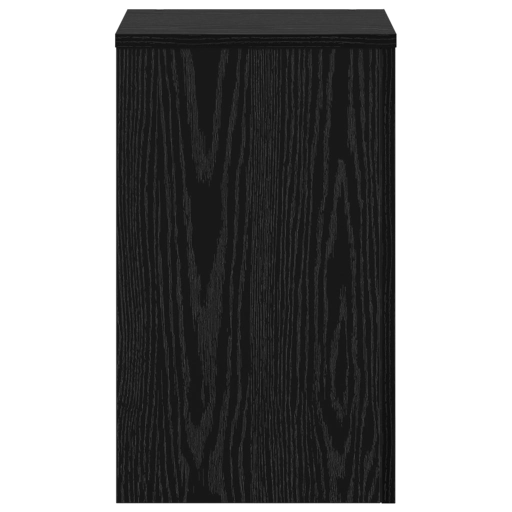 Supporti per Piante 2 pz Rovere Nero 30x30x50 cm Legno ingegnerizzato