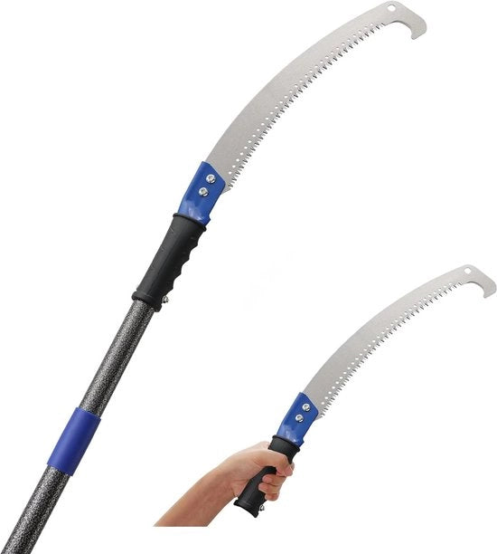 Taglia Rami Blu - Tagliaboschi Curvi per Alberi e Rametti - Portata Lunga 304 cm, Ideale per Giardino e Terrazza