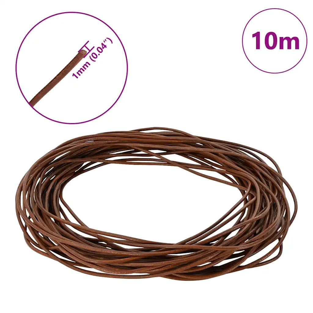 Cordino in Pelle Marrone Chiaro ?1 mm x 10 m Pelle CFW1330841