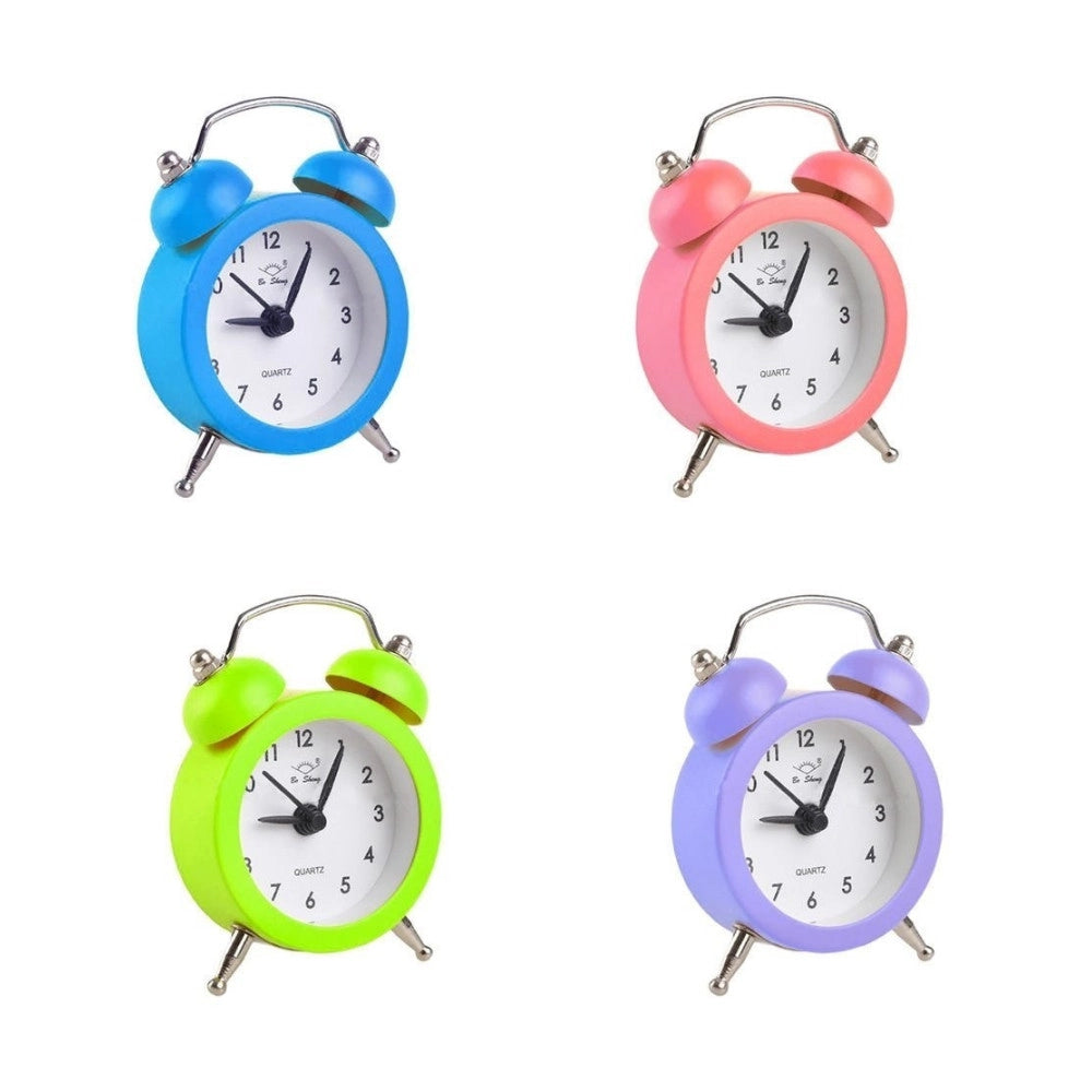 Trade Shop - Mini Sveglia Analogico Da Tavolo Piccola Orologio Allarme Sonoro -