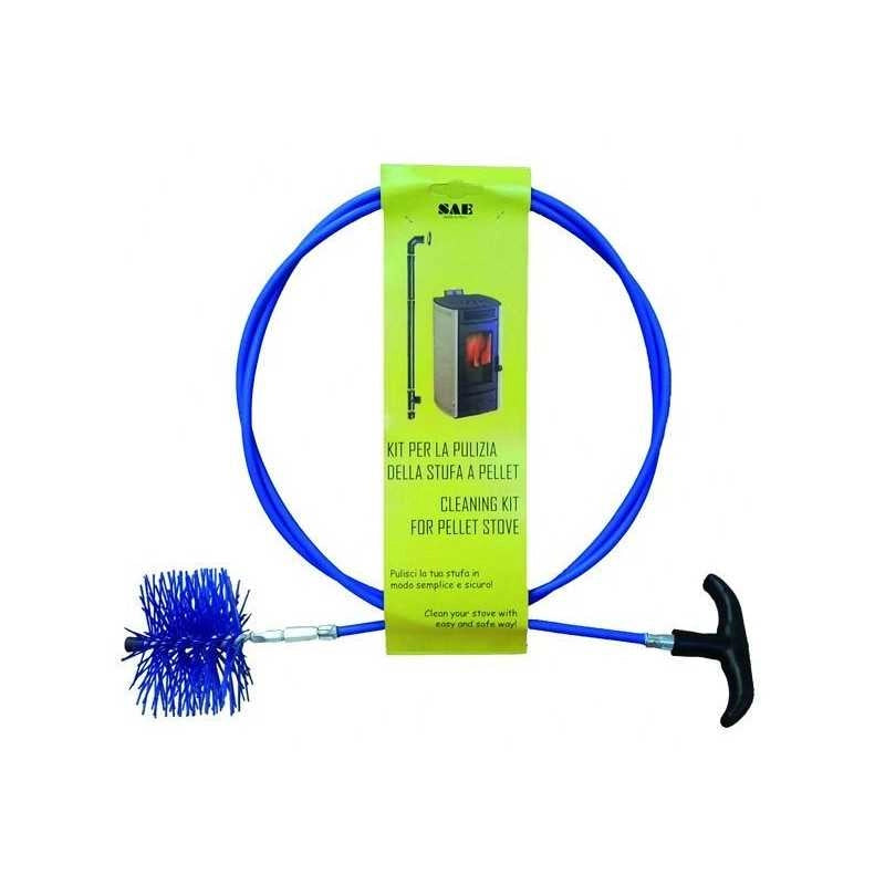 Kit Spazzacamino Pellet Vigor Asta Flexi 200 Cm diametro 80 Mm