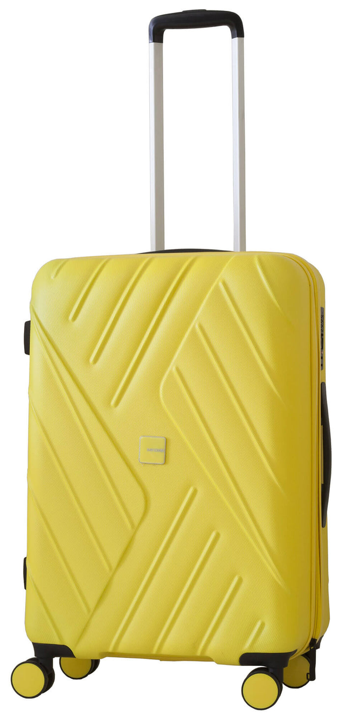 Set 3 Valigie Trolley Rigide in ABS 4 Ruote TSA Ravizzoni Mojito Gialle