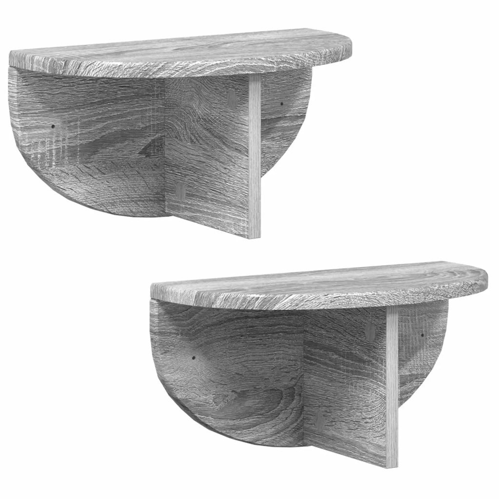 Scaffale da parete 2 pcs Grigio Sonoma 38 x 19 x 19 cm 891421