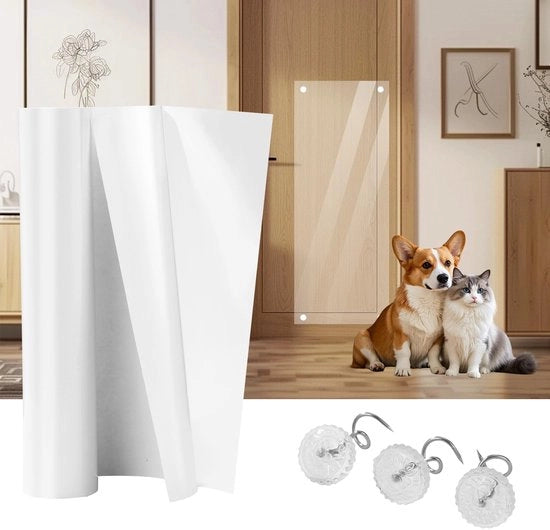 Protezione per mobili con tappeto, 5m x 30cm, Protezione invisibile e resistente alle graffi, Translucida e trasparente, Tagliabile su misura, Resistente e duraturo
