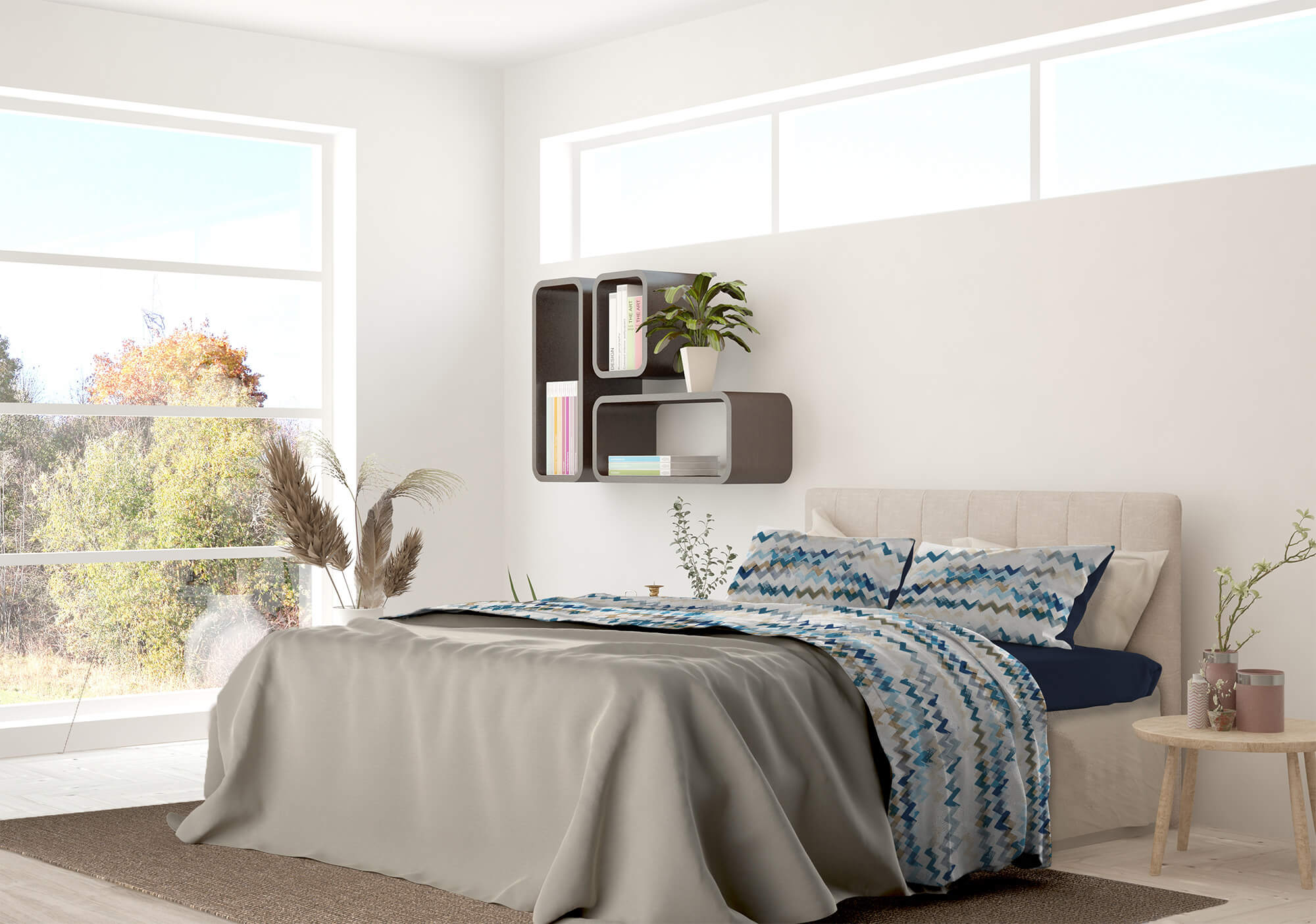 Set Lenzuola Singolo con Stampa Sopra Sotto e Federe Modern Sky