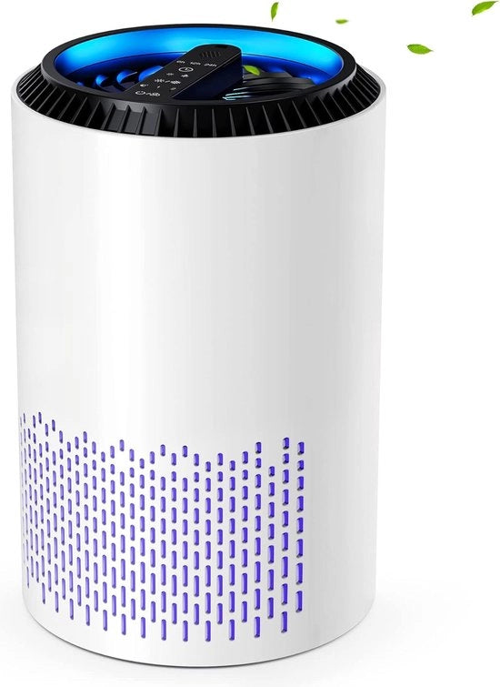 Purificatore d'aria con filtro HEPA - testato per polveri, acari, rinite e allergie - elimina il 99,97% dei batteri - funzione timer