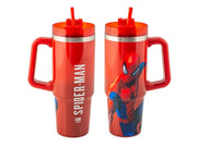 Mug termico in acciaio inox 18/10 con cannuccia spidereman lt 0,9