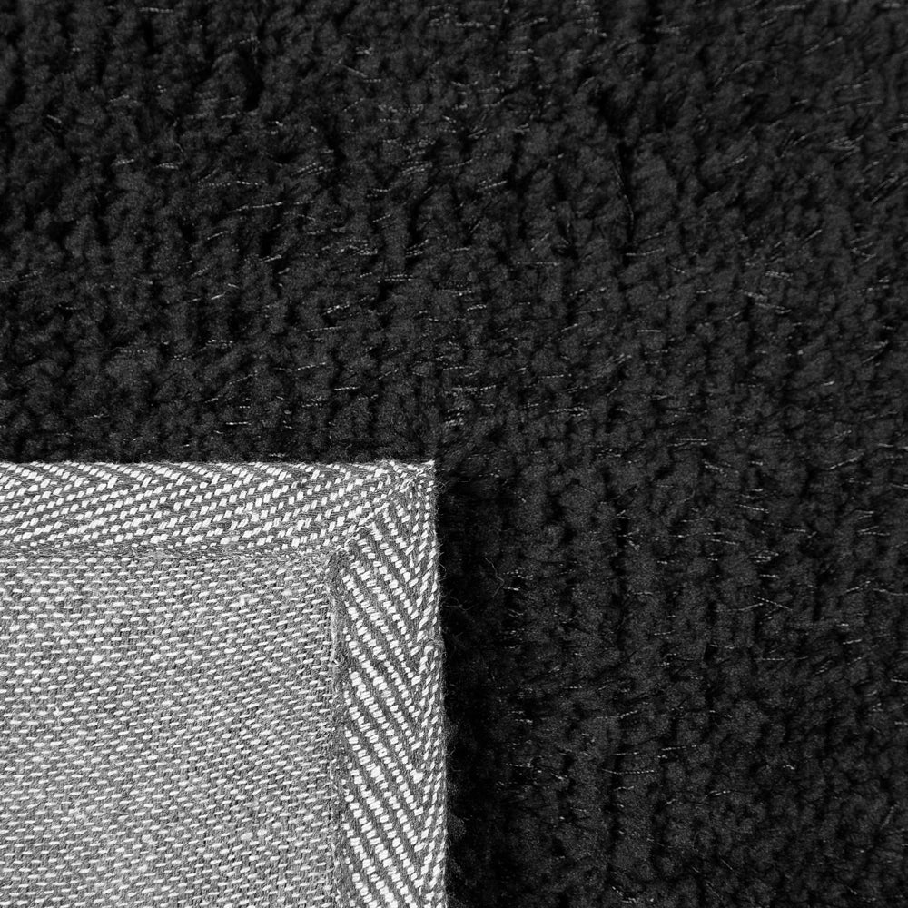 Tappeto Shaggy Nero 200 x 300 cm Moderno Tappeto Rettangolare Trapuntato a Pelo Lungo