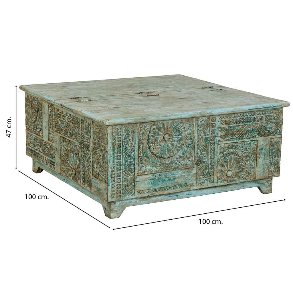 Tavolino in legno Verde 100x100x47h cm