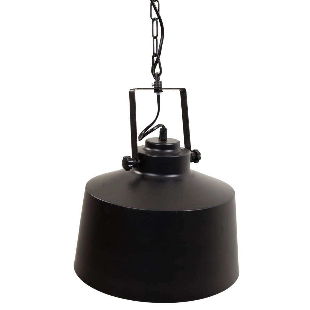 Plafoniera in metallo nero 29x29x25/114h