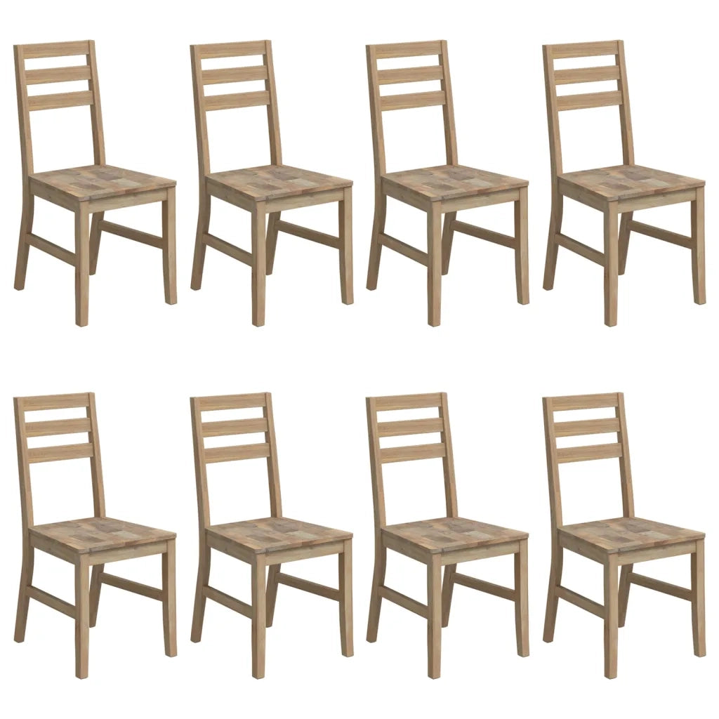 Sedie da Pranzo 8 pz in Legno Massello di Acacia 3106440