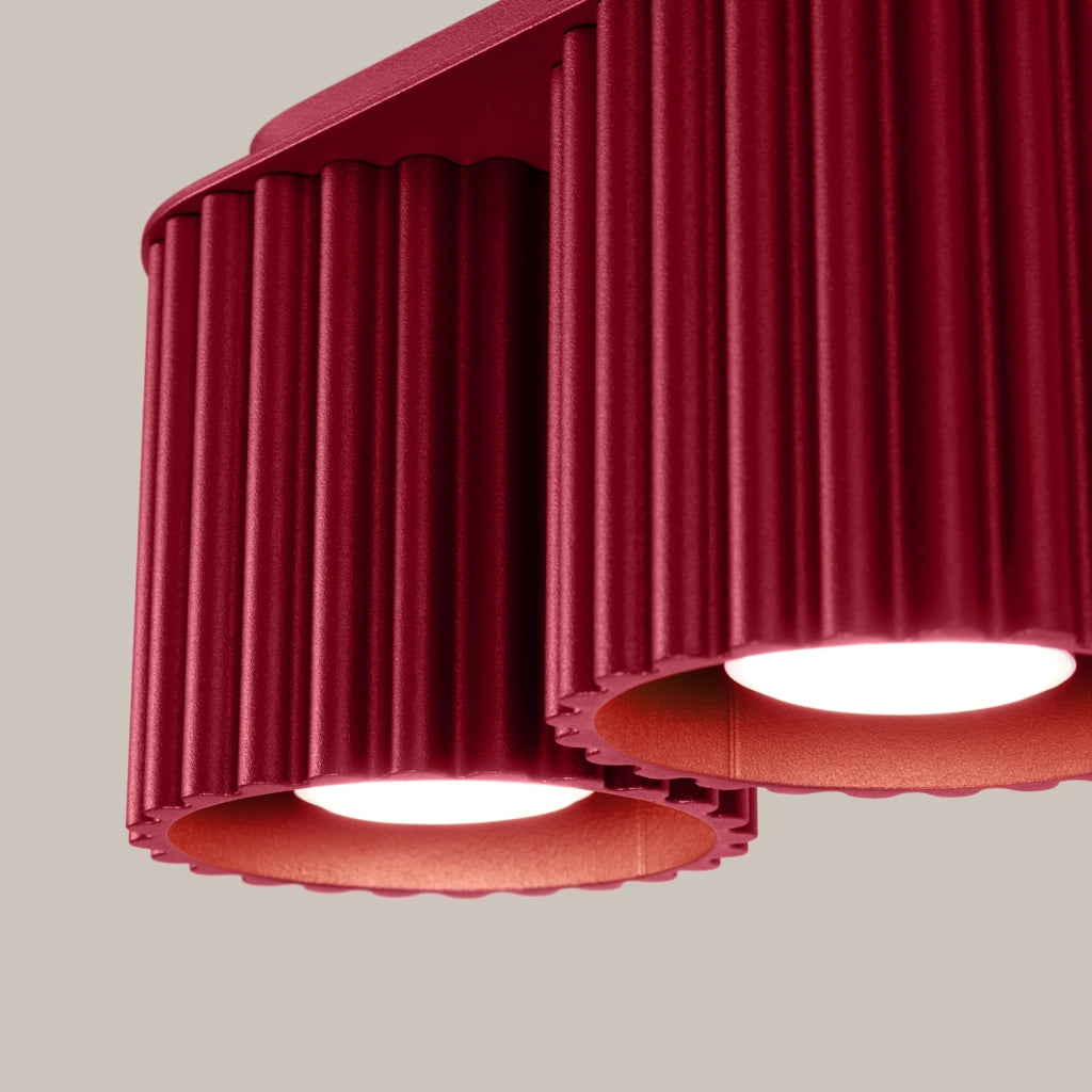 Plafoniera moderna borgogna ovale 21cm 2xGU10 Pure VISTAO