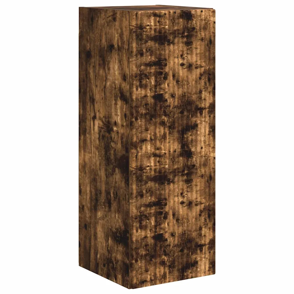 Mobile TV da parete 2 pz-Set di 2 Mobile TV a Muro-Credenza TV Rovere fum¨¦ 30 x 31 x 80 cm
