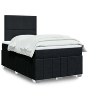 Giroletto a Molle con Materasso Nero 120x190 cm in Tessuto