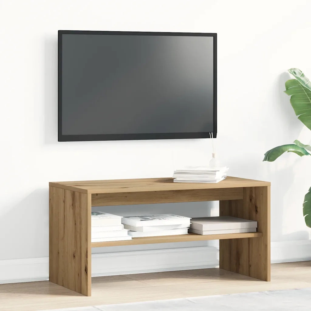 Mobile Porta TV-Credenza per TV Rovere Artigianale 80x40x40 cm Multistrato