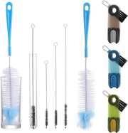 Set di pulitori per bottiglie 7 in 1 per copricup, spazio tra le bottiglie, spazzola per stro e spazzola per bottiglie - strumento di pulizia multifunzionale per isolamento delle bottiglie per uso domestico e cucina